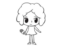 小女孩簡(jiǎn)筆畫創(chuàng)作步驟圖示