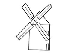 風(fēng)車簡(jiǎn)筆畫創(chuàng)作步驟圖示