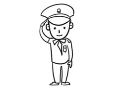 警察簡(jiǎn)筆畫創(chuàng)作步驟圖示