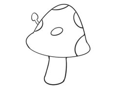 蘑菇簡(jiǎn)筆畫創(chuàng)作步驟圖示