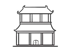 中國古代建筑簡筆畫創(chuàng)作步驟圖示