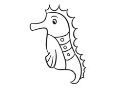 海馬簡(jiǎn)筆畫創(chuàng)作步驟圖示