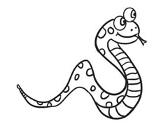 蛇的簡(jiǎn)筆畫(huà)創(chuàng)作步驟圖示