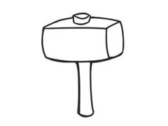 錘子簡筆畫創(chuàng)作步驟圖示