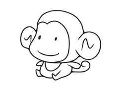 猴子簡筆畫創(chuàng)作步驟圖示