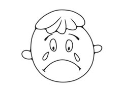 難過(guò)表情簡(jiǎn)筆畫(huà)創(chuàng)作步驟圖示