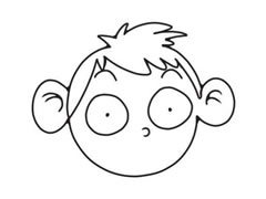 驚訝表情簡(jiǎn)筆畫(huà)創(chuàng)作步驟圖示