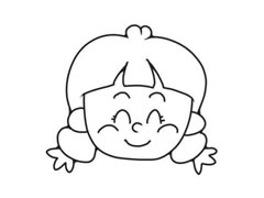 小女孩可愛(ài)表情簡(jiǎn)筆畫(huà)創(chuàng)作步驟圖示