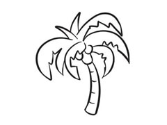 椰子樹(shù)簡(jiǎn)筆畫(huà)創(chuàng)作步驟圖示