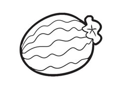 西瓜簡筆畫創(chuàng)作步驟圖示