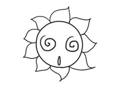 太陽(yáng)簡(jiǎn)筆畫圖片大全