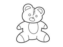 玩具熊簡筆畫創(chuàng)作步驟圖示