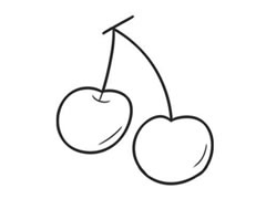 櫻桃簡(jiǎn)筆畫創(chuàng)作步驟圖示