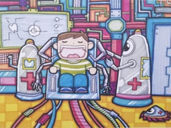 蠟筆畫未來牙醫(yī)科幻作品欣賞