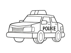 警車簡筆畫圖片大全