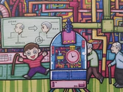返老還童機(jī)蠟筆畫科幻作品欣賞