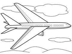 客機簡筆畫圖片欣賞