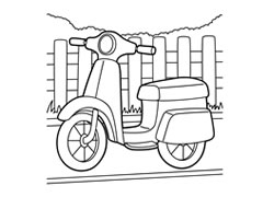 電動自行車簡筆畫圖片欣賞