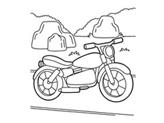 摩托車簡筆畫圖片欣賞