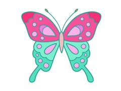 蝴蝶簡(jiǎn)筆畫彩圖稿大全