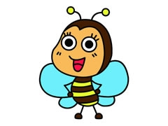 蜜蜂簡筆畫彩圖稿大全