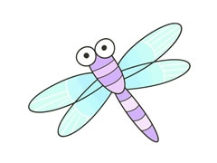 蜻蜓簡筆畫彩圖稿大全
