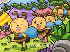 螞蟻搬家蠟筆畫欣賞