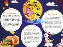 賀中秋手抄報(bào)模板欣賞