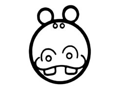 河馬兒童簡筆畫步驟圖示