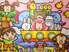 動物旅行蠟筆畫欣賞
