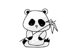 熊貓兒童簡(jiǎn)筆畫繪制步驟圖示