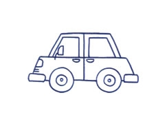 汽車幼兒簡筆畫繪制步驟圖示
