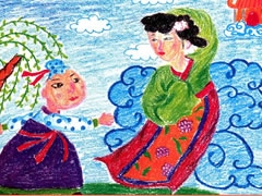 牛郎織女油畫棒創(chuàng)作步驟圖示
