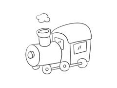 火車簡筆畫繪制步驟圖示