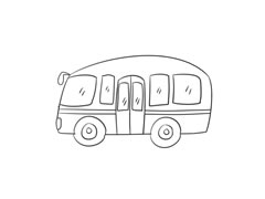 公交車簡筆畫繪制步驟圖示