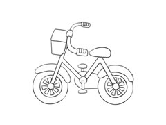 自行車簡筆畫法驟圖示