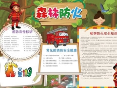 森林防火手抄報模板