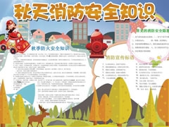 秋天消防安全知識手抄報模板