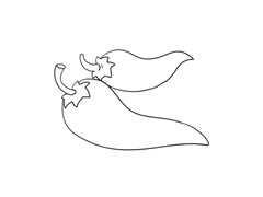尖椒簡(jiǎn)筆畫(huà)繪制步驟圖示