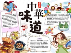 中華味道手抄報模板