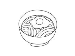 主食面條簡筆畫繪制步驟圖示