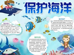 保護(hù)海洋小報(bào)手抄報(bào)模板