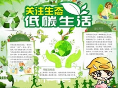 低碳生活手抄報模板