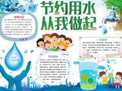 節(jié)約用水手抄報(bào)模板