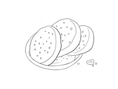 芝麻餅簡筆畫繪制步驟圖示