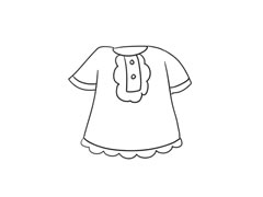 女性上衣簡筆畫繪制步驟圖示