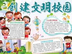 創(chuàng)建文明校園手抄報模板