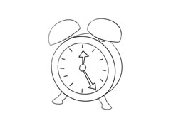 鬧鐘簡筆畫繪制步驟圖示