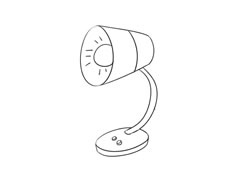 臺(tái)燈簡(jiǎn)筆畫繪制步驟圖示