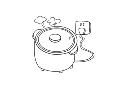 電飯鍋簡筆畫繪制步驟圖示